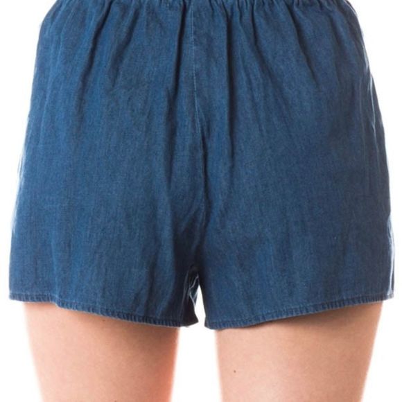 🆕Paperbag belted high waisted denim shorts - Picture 5 of 5